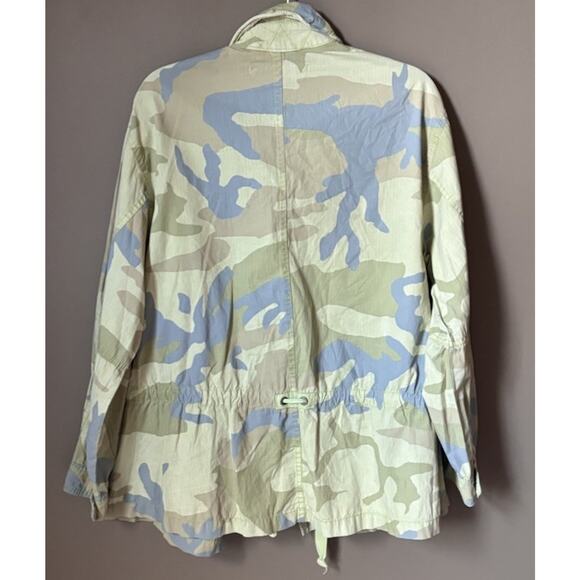 Free People Womens Field Jacket Small Green Camo Utility Lead The Way OVERSIZED - Picture 2 of 6